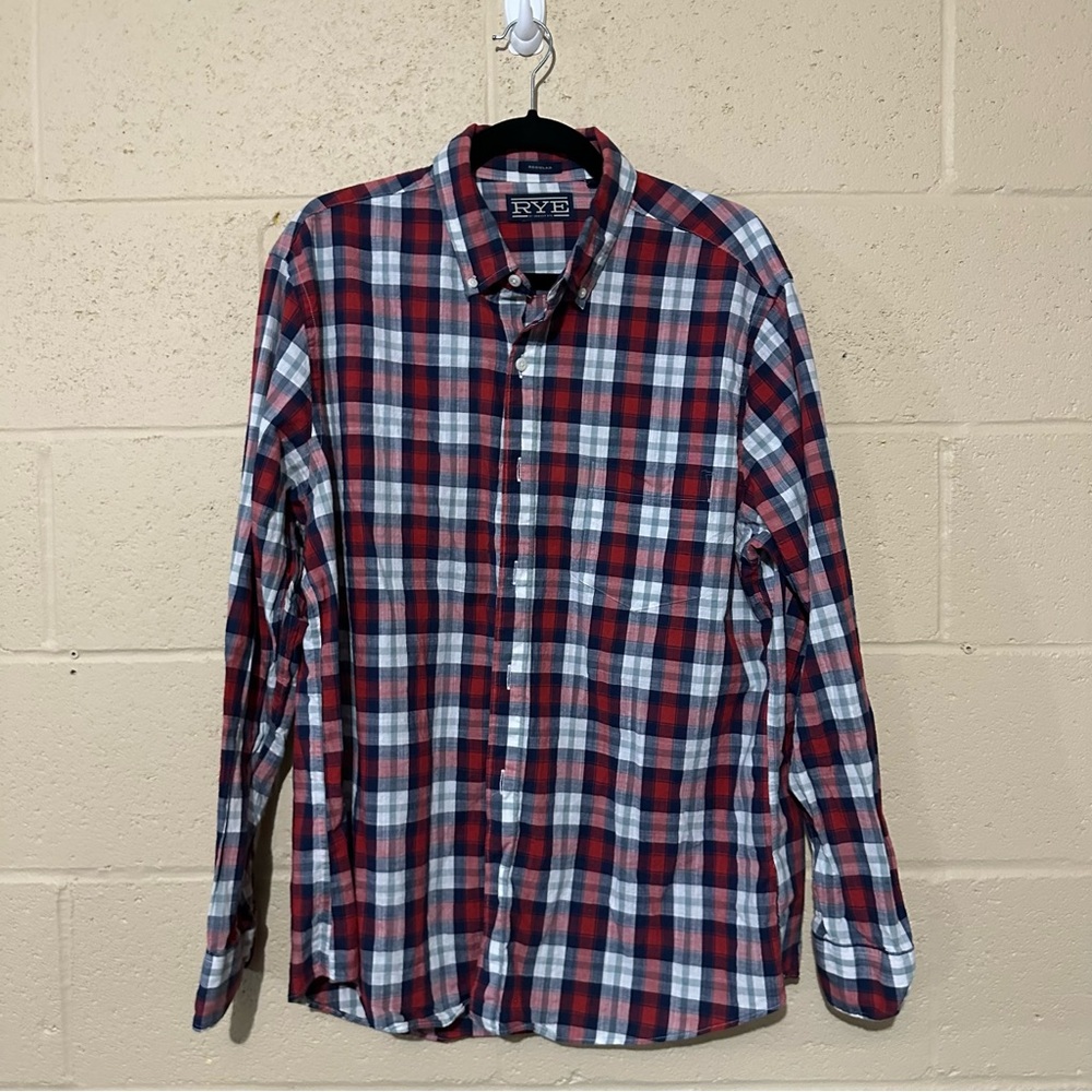 RYE by Hawker Rye men’s button down plaid shirt size large
